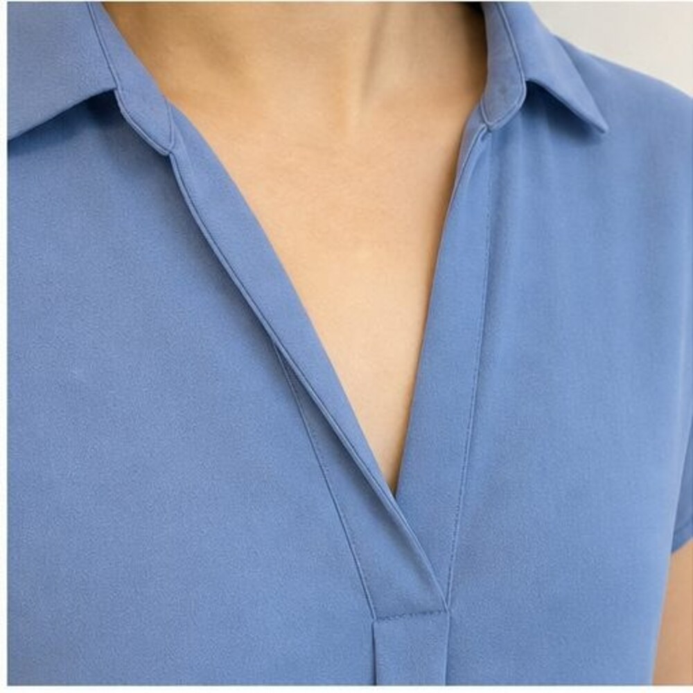 Blue V Neck Top - Picture 4 of 6